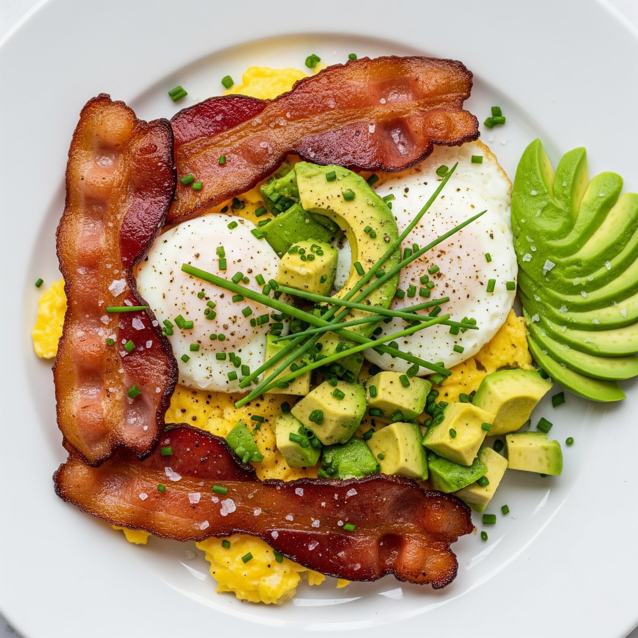 Bacon with Eggs and Avocado