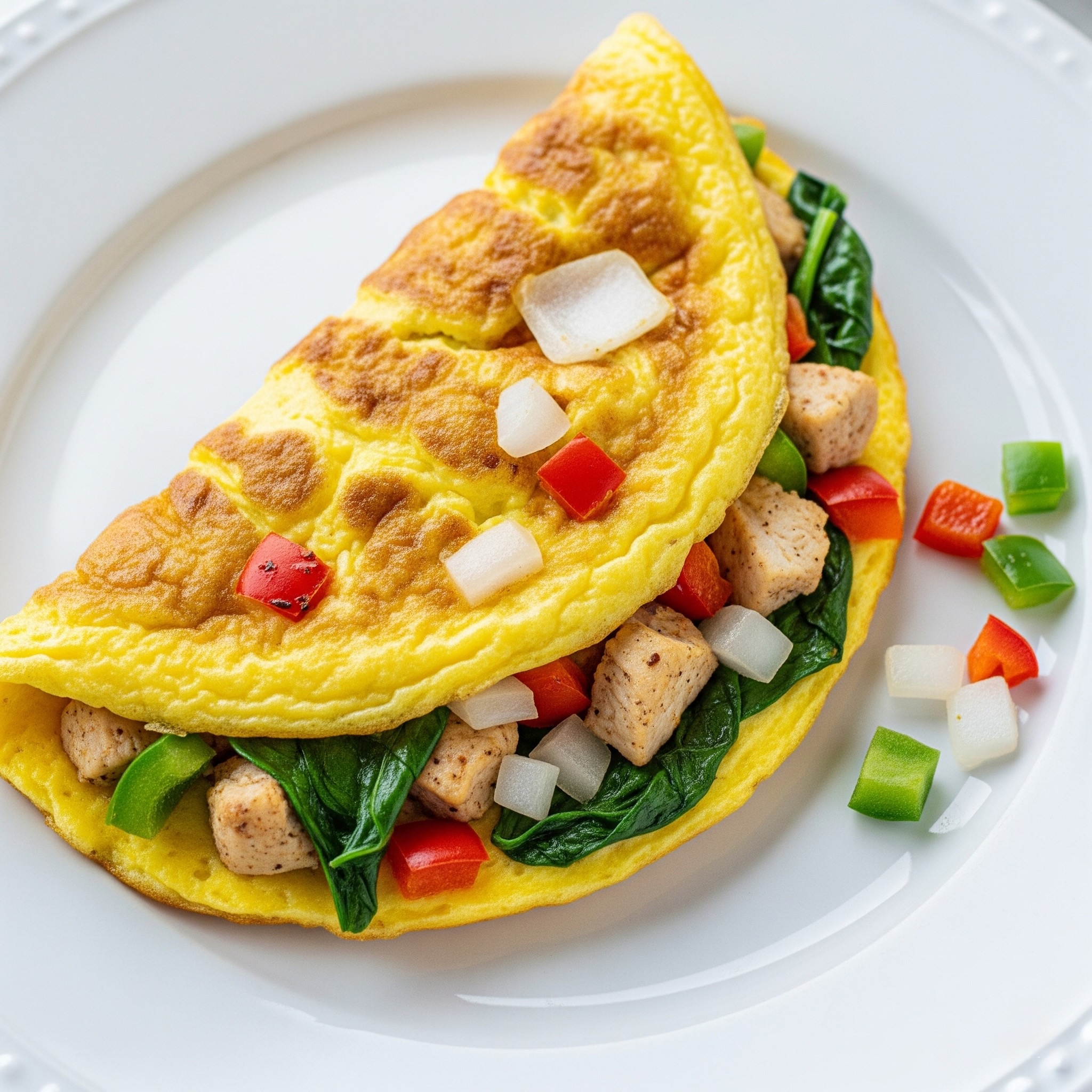 Breakfast Omelette with Chicken