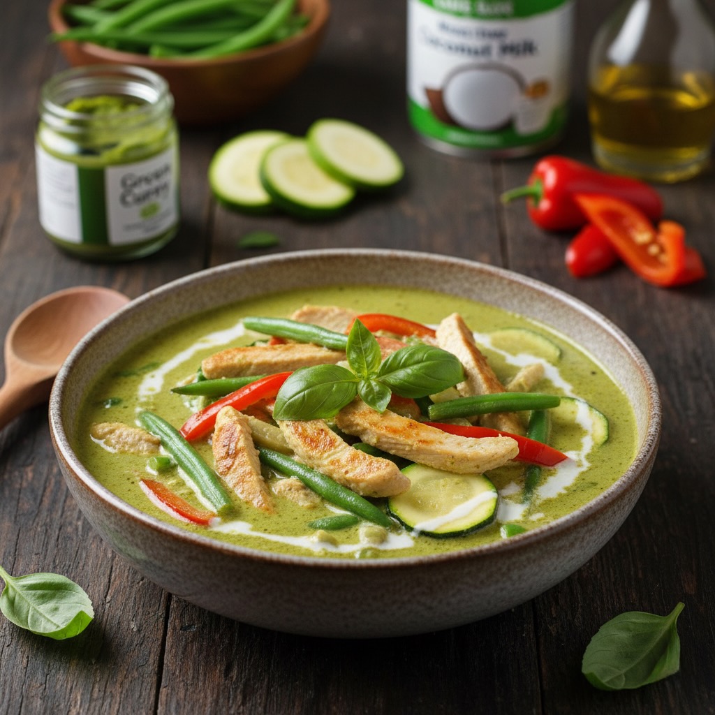 Grünes Thai Curry mit Huhn