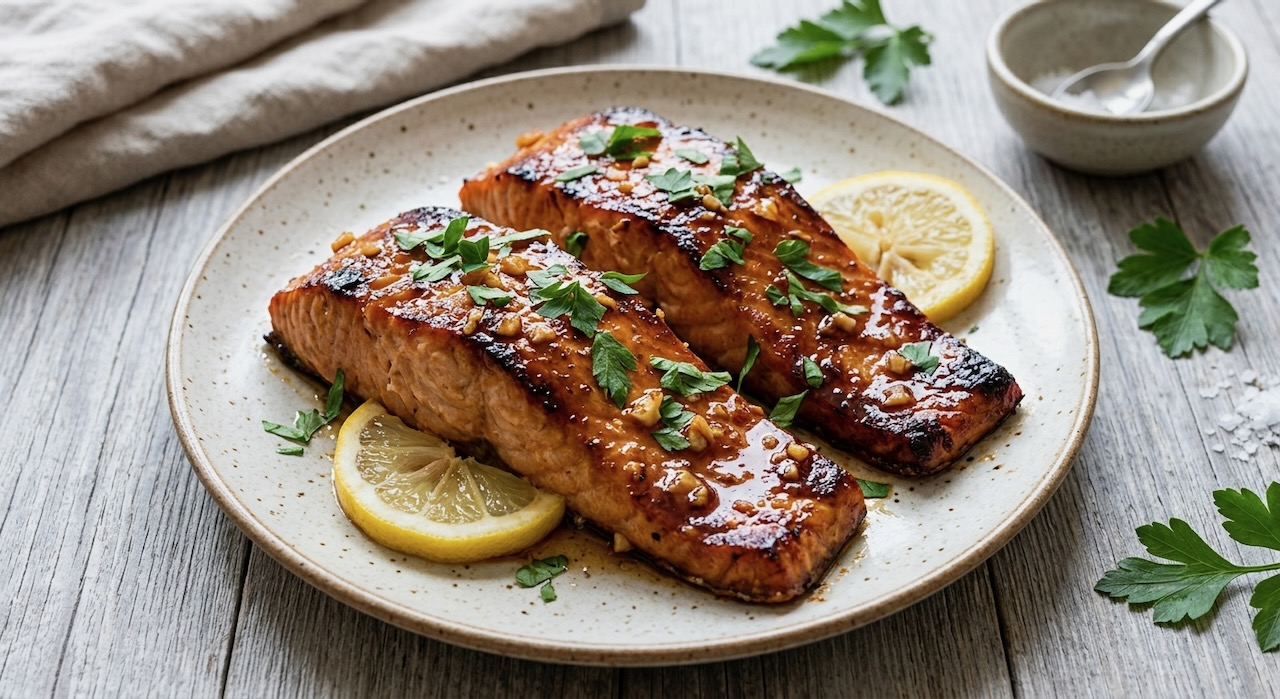 Honig-Glasierter Lachs