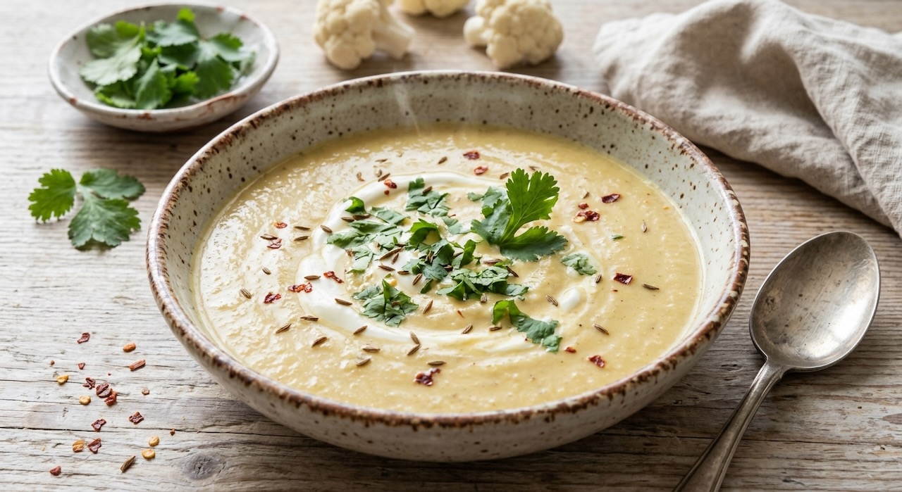 Indische Blumenkohl-Joghurt-Suppe